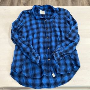 American Eagle Boyfriend Fit Flannel,  Large